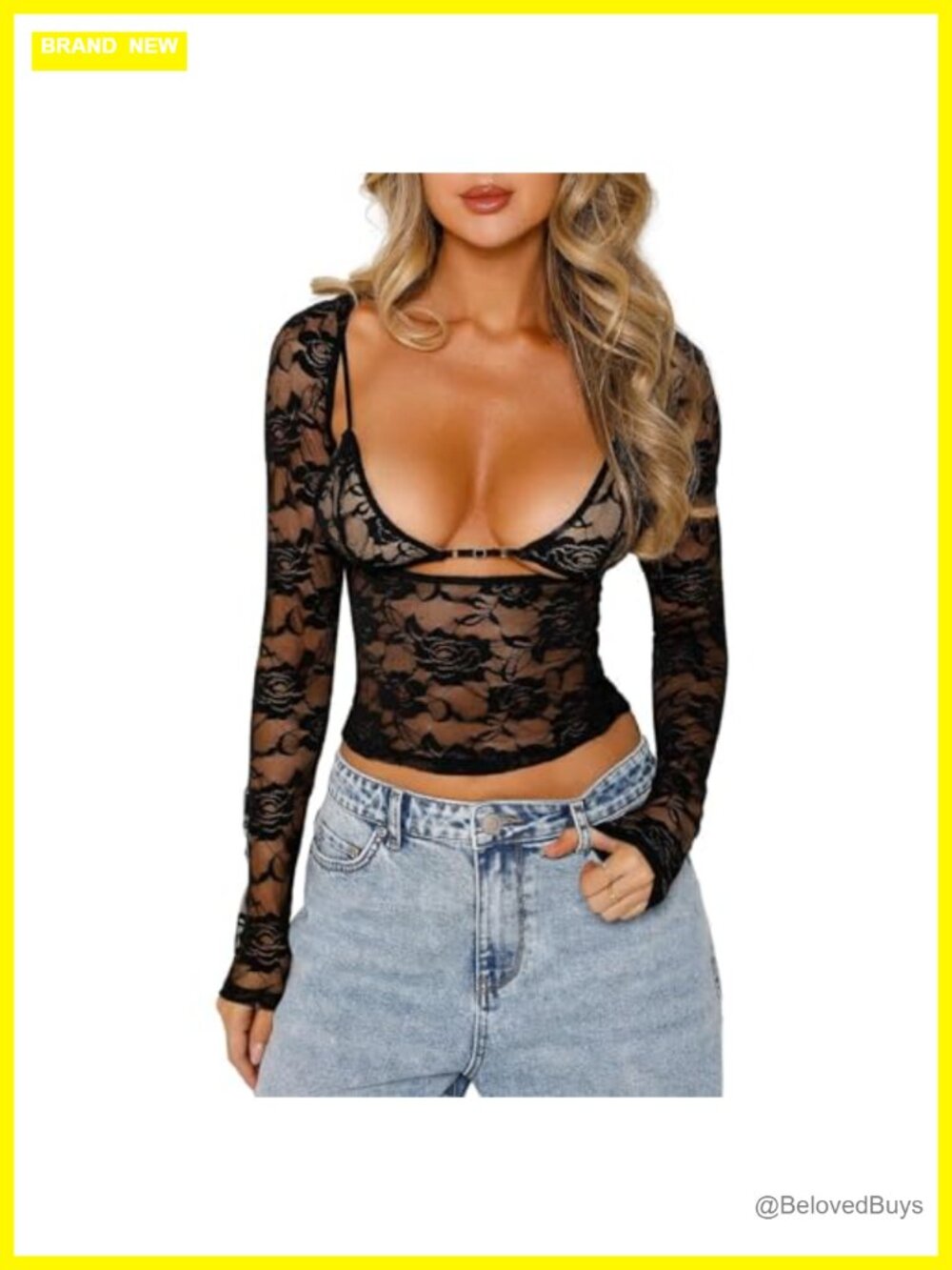 Floral Lace Backless Crop Top Sheer See Through Y2K Going Out Top
